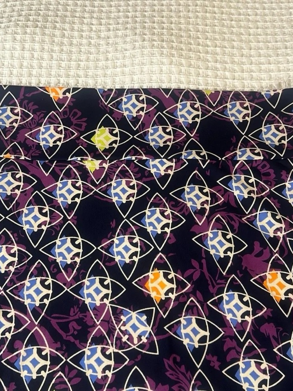 Kids Patterned Purple Geometric Skirt